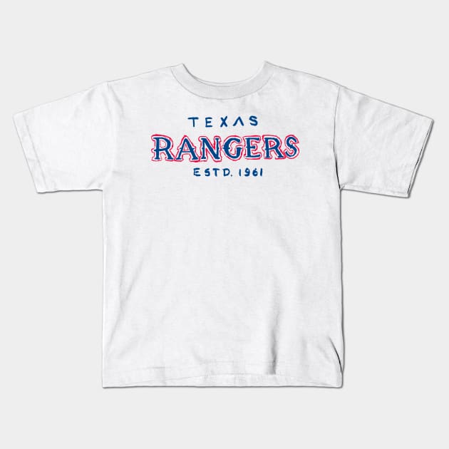Texas Rangers 04 Kids T-Shirt by Very Simple Graph
